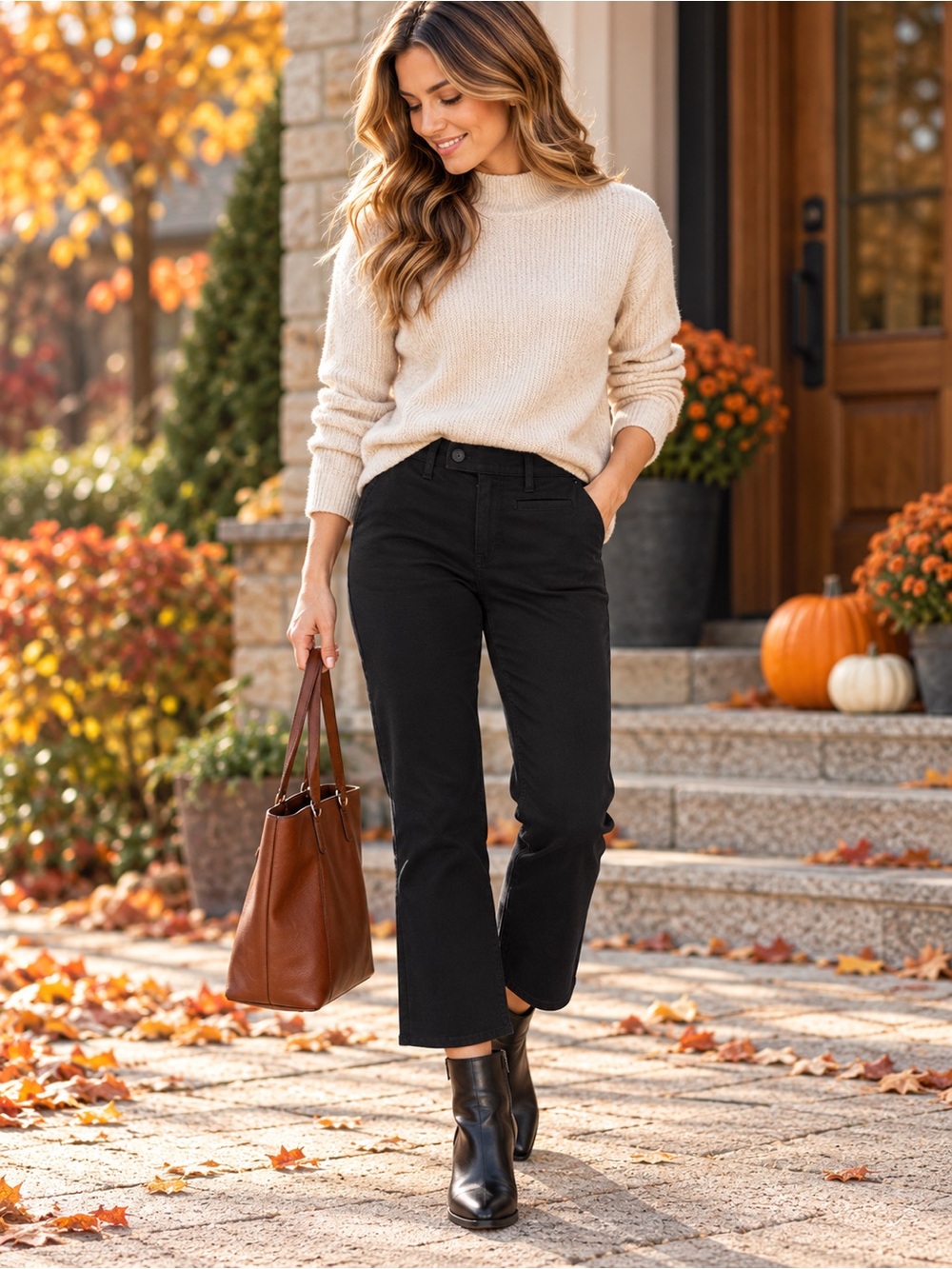 J.Crew Billie Demi Boot Crop Pants Black Size 28